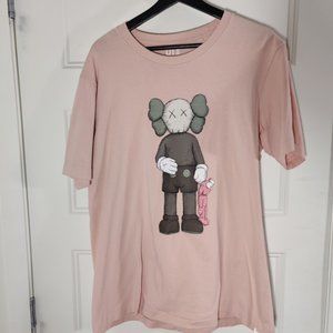 KAWS x Uniqlo Companion Tee Pink Large